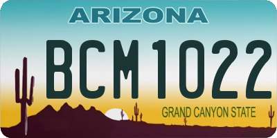 AZ license plate BCM1022