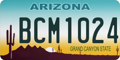 AZ license plate BCM1024