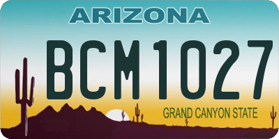 AZ license plate BCM1027