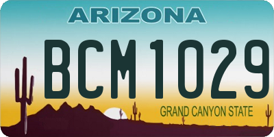 AZ license plate BCM1029