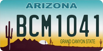 AZ license plate BCM1041