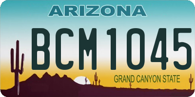 AZ license plate BCM1045