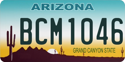 AZ license plate BCM1046