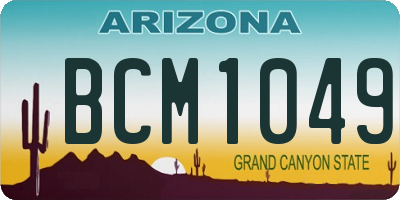 AZ license plate BCM1049