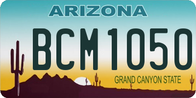 AZ license plate BCM1050