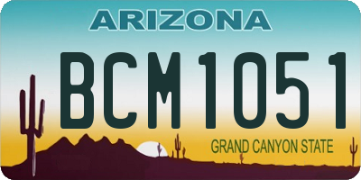 AZ license plate BCM1051