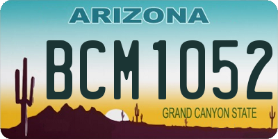 AZ license plate BCM1052