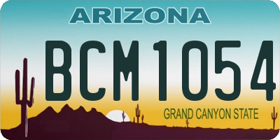 AZ license plate BCM1054