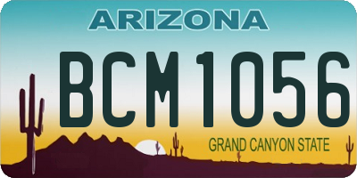 AZ license plate BCM1056