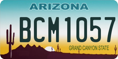 AZ license plate BCM1057