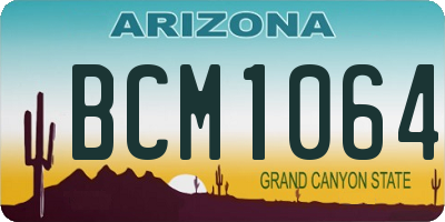 AZ license plate BCM1064