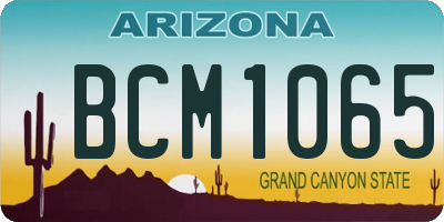 AZ license plate BCM1065