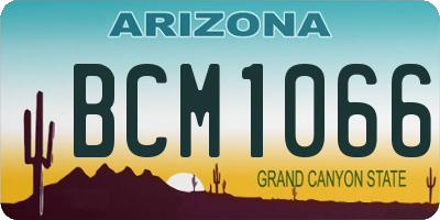 AZ license plate BCM1066