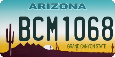 AZ license plate BCM1068