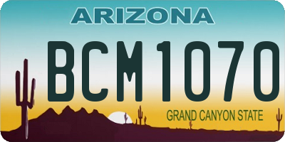 AZ license plate BCM1070