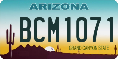 AZ license plate BCM1071