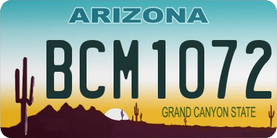 AZ license plate BCM1072