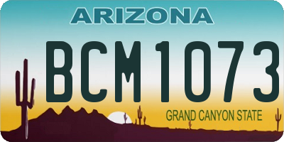 AZ license plate BCM1073