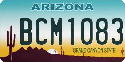 AZ license plate BCM1083