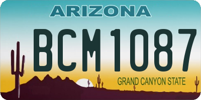 AZ license plate BCM1087