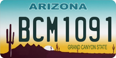 AZ license plate BCM1091