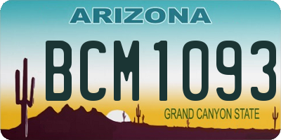 AZ license plate BCM1093