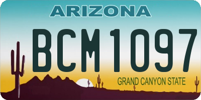 AZ license plate BCM1097