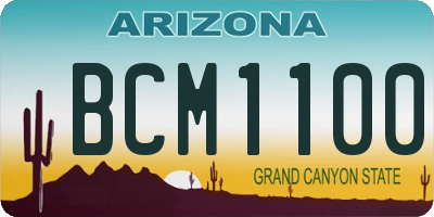 AZ license plate BCM1100