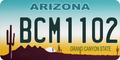 AZ license plate BCM1102