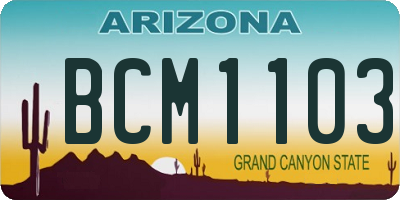 AZ license plate BCM1103