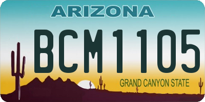 AZ license plate BCM1105