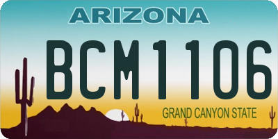 AZ license plate BCM1106