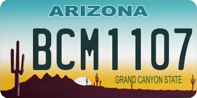 AZ license plate BCM1107