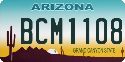 AZ license plate BCM1108