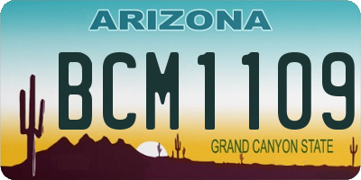 AZ license plate BCM1109