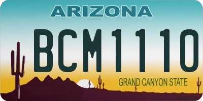 AZ license plate BCM1110