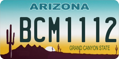 AZ license plate BCM1112