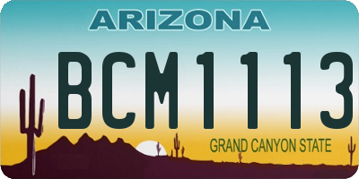 AZ license plate BCM1113