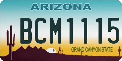 AZ license plate BCM1115