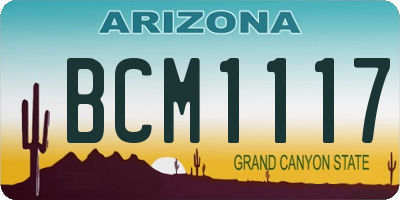 AZ license plate BCM1117