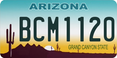 AZ license plate BCM1120