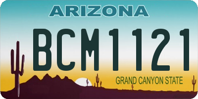 AZ license plate BCM1121