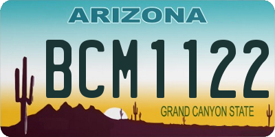 AZ license plate BCM1122