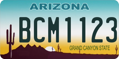 AZ license plate BCM1123