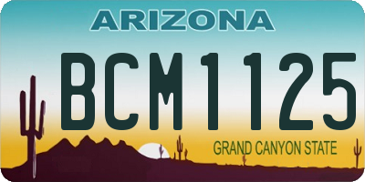 AZ license plate BCM1125