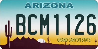 AZ license plate BCM1126