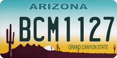 AZ license plate BCM1127