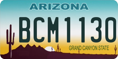 AZ license plate BCM1130