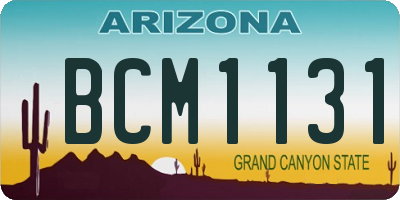 AZ license plate BCM1131