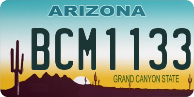 AZ license plate BCM1133